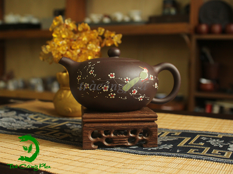 Ấm Tử Sa Tây Thi Hỷ Tước Đăng Mai - ATS1345